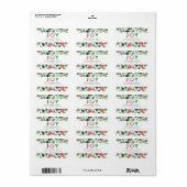 Festive Joy Elegant Return Address Label Adressaufkleber (Vorne)
