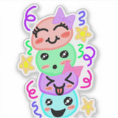 Festive Joy Stack - Hand-Drawn Vinyl Sticker for F (Vorderseite)