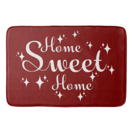 Festive Kalligraphie und Sterne "Zuhause Sweet Zuh Badematte