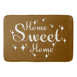 Festive Kalligraphie und Sterne "Zuhause Sweet Zuh Badematte