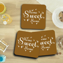 Festive Kalligraphie und Sterne "Zuhause Sweet Zuh