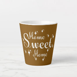Festive Kalligraphie und Sterne "Zuhause Sweet Zuh Milchtasse