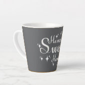 Festive Kalligraphie und Sterne "Zuhause Sweet Zuh Milchtasse (Linke Ecke)