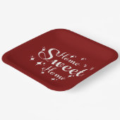Festive Kalligraphie und Sterne "Zuhause Sweet Zuh Pappteller (Gewinkelt)