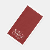 Festive Kalligraphie und Sterne "Zuhause Sweet Zuh Serviette (Ecke)