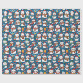 Festive Kawaii Crit Geschenkpapier (Flach)