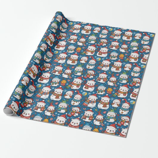 Festive Kawaii Crit Geschenkpapier (Ungerollt)