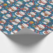 Festive Kawaii Crit Geschenkpapier (Ecke)