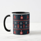 Festive knitted ginger bread snow flakes mug tasse (Links)