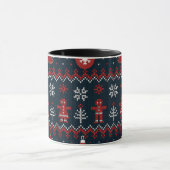 Festive knitted ginger bread snow flakes tasse (Zentrum)