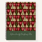Festive Knitted Style Christmas Pattern Memory Notizblock (Vorderseite)