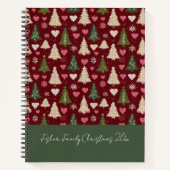 Festive Knitted Style Christmas Pattern Memory Notizblock (Vorderseite)