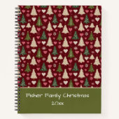 Festive Knitted Style Christmas Pattern Memory Notizblock (Vorderseite)