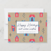 Festive Kraft Paper Happy Holidays Realty
