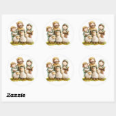 Festive Krippensticker Runder Aufkleber (Blatt)