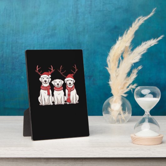 Festive Kuvasz � Christmas Pattern Classic T-Shirt Fotoplatte (Seite)