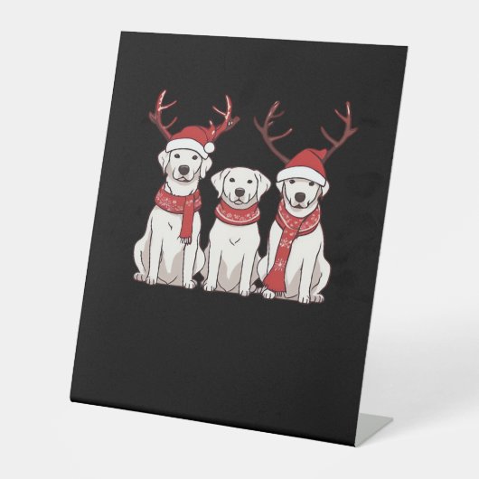 Festive Kuvasz � Christmas Pattern Classic T-Shirt Sockelschild (Vorderseite)