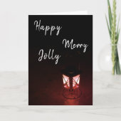 Festive Lantern Happy Merry Jolly Weihnachten (Vorderseite)