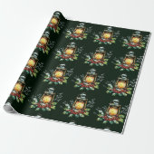 Festive Lantern Nestled in Holly – Seasonal Glow  Geschenkpapier (Ungerollt)