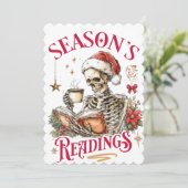 Festive Lektüre  Feiertagskarte (Stehend Vorderseite)