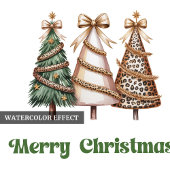 Festive Leopard Christmas Trees Custom Name Mug Kaffeetasse