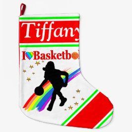 FESTIVE LIEBE BASKETBALL CUSTOM CHRISTMAS STRUMPF GROßER WEIHNACHTSSTRUMPF