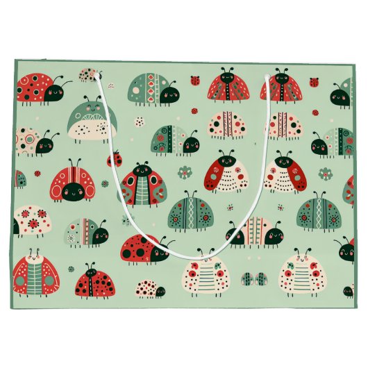 Festive Little Bugs Große Geschenktüte (Rückseite)