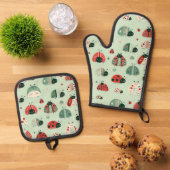 Festive Little Bugs Ofenhandschuh & Topflappen-Set (Oben Unten)