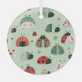 Festive Little Bugs Ornament Aus Glas (Vorderseite)