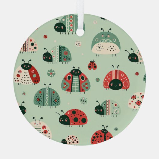Festive Little Bugs Ornament Aus Glas (Rückseite)