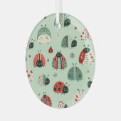 Festive Little Bugs Ornament Aus Glas (Vorderseite links)