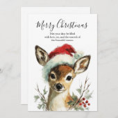 Festive Little Reindeer Feiertagskarte (Vorne/Hinten)
