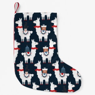 Festive Llamas: Weihnachts-Muster-Delight Kleiner Weihnachtsstrumpf