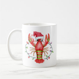 Festive Lobster Christmas Mug with Santa Hat Kaffeetasse