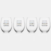 Festive LoCo Mah Jongg Wine Glasses Weinglas Ohne Stiel (Hinten)