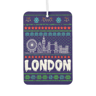 Festive London Vereinigtes Königreich Ugly Christm Autolufterfrischer