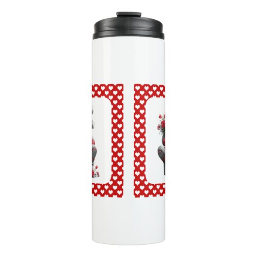 Festive Love Messenger Gnome Thermosbecher (Vorderseite)