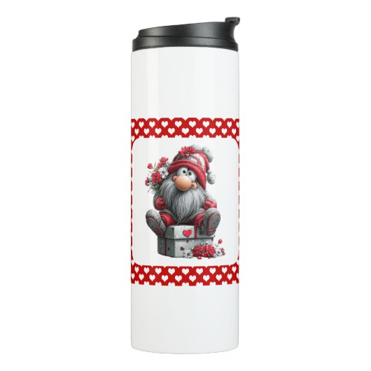 Festive Love Messenger Gnome Thermosbecher (Nach links gedreht)