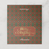 Festive Luxus Gold Vintag (personalisieren) Platzkarte (Außenseite Aufgefaltet)