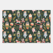 Festive Magische Niedliche Nutcracker Ballet Chara Geschenkpapier Set (Vorderseite 2)
