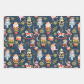 Festive Magische Niedliche Nutcracker Ballet Chara Geschenkpapier Set (Vorderseite)
