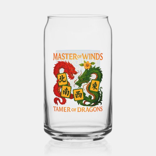 Festive Mahjong Pint Glasses  Dosenglas (Rückseite)