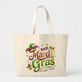 Festive Mardi Gras Tote Bag – Carnival Parade Cele Jumbo Stoffbeutel