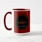 Festive Maroon Combo Mug for Birthday Celebrations Tasse (Links)