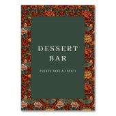 Festive Maroon Floral Wallpaper Tischnummer (Rückseite)