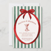 Festive Martinis and Mistletoe Christmas Party Einladung (Vorderseite)