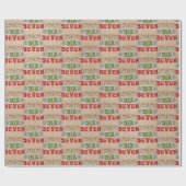 Festive Meme "Six Seven" 6,7 Xmas Trees Kraft  Geschenkpapier (Flach)