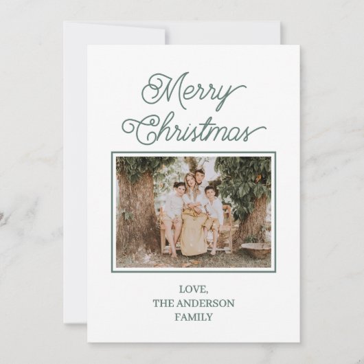 Festive Merry And Bright Christmas  Feiertagskarte (Vorderseite)