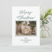 Festive Merry And Bright Christmas  Feiertagskarte (Stehend Vorderseite)