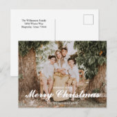 Festive Merry And Bright Christmas  Postkarte (Vorne/Hinten)